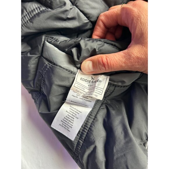 Eddie Bauer Grey Deer Harbor Reversible Sherpa Lined Jacket -Boys - Small (7/8) - Picture 4 of 4